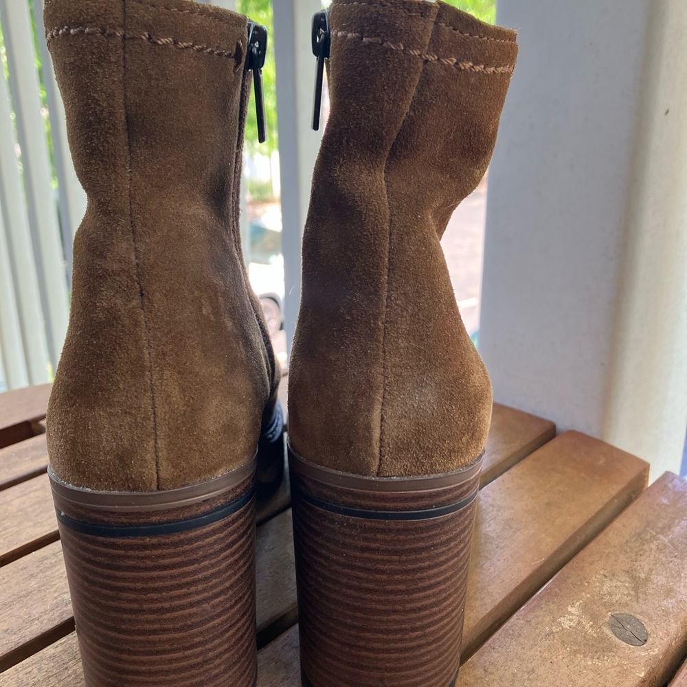 Steve Madden Rust Suede Booties 7.5 - image 6